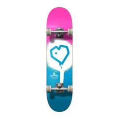 Blueprint Spray Heart Blue / Pink Complete Skateboard - 7.75"