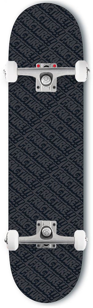 Fracture All Over Comic Black Custom Complete Skateboard -  8.0