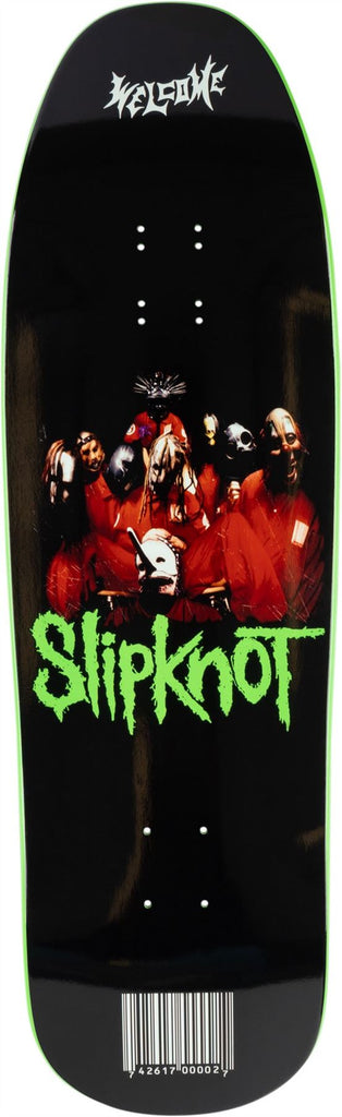 Welcome Skateboards Self-Titled on Gaia (Black / Green Dip) Skateboard Deck - 9.67"