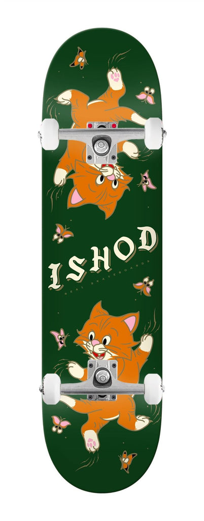Real Ishod Kitten Scratch Twin Tail - Slick (Green) x Venom Custom Complete Skateboard - 8.3"