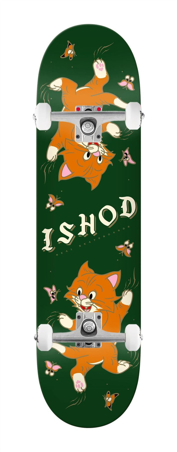 Real Ishod Kitten Scratch Twin Tail - Slick (Green) x Venom Custom Complete Skateboard - 8.3
