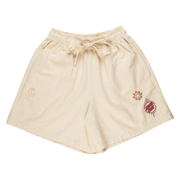 Santa Cruz Womens Shorts Scatter - Off White - Skatewarehouse.co.uk
