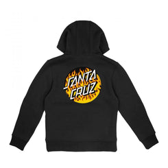 Santa Cruz Youth Hood Youth Blaze Dot Hood - Black - Skatewarehouse.co.uk