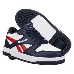 Heelys x Reebok BB 4500 Low - White / Navy / Flash Red - Skatewarehouse.co.uk