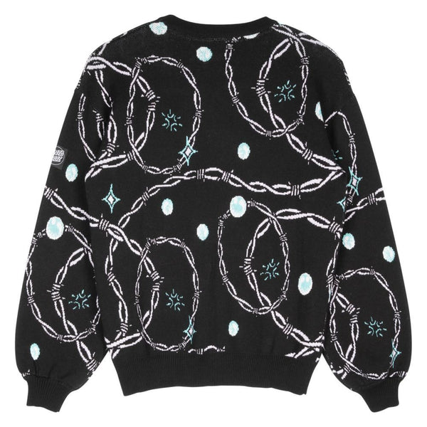 Santa Cruz Womens Knit Crew Lucky Gem Knit Crew - Black - Skatewarehouse.co.uk