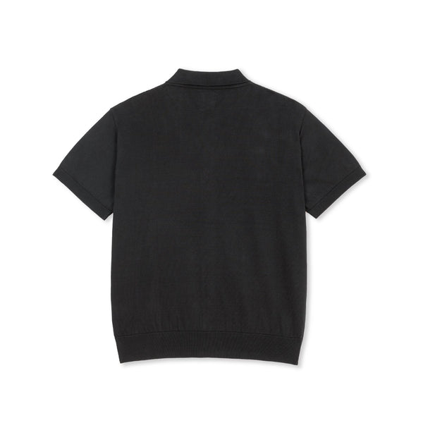 Polar Skate Co Miles SS Cardigan | Double P (Black) Apparel - 1