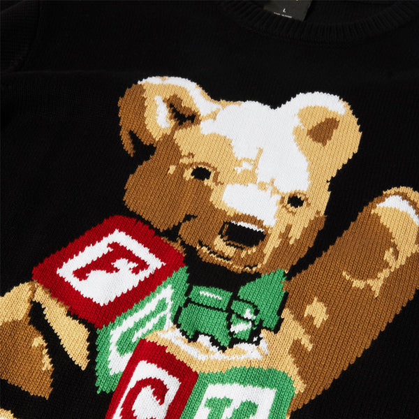 HUF Gift Bear Intarsia Sweater (Black)