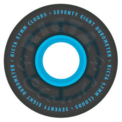 Ricta Skateboard Wheels Clouds Transparent 78a - Black / Blue - Skatewarehouse.co.uk