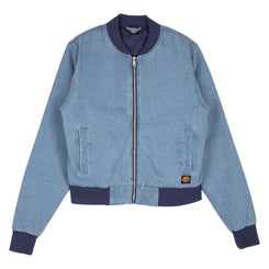 Santa Cruz Womens Jacket Vert Bomber Jacket - Blue Stripe - Skatewarehouse.co.uk