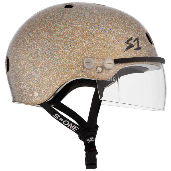 S1 Lifer Helmets inc Visor - Gold Glitter