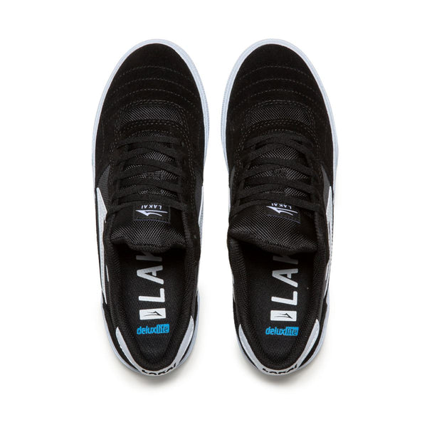 Lakai Cambridge Skate Shoes - Black / White - Skatewarehouse.co.uk