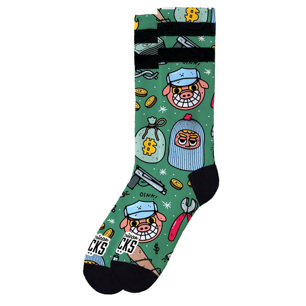 American Socks Heist Havoc - Mid High Socks