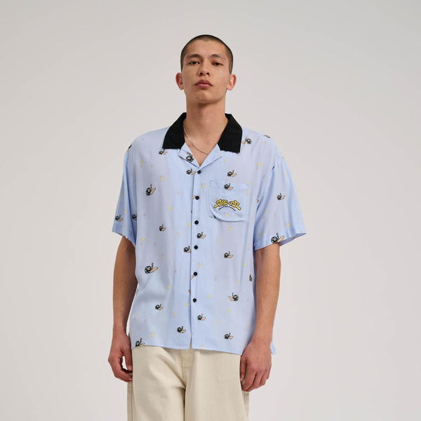 Santa Cruz Shirt Winkowski Surf SS Shirt - Fresh Blue - Skatewarehouse.co.uk