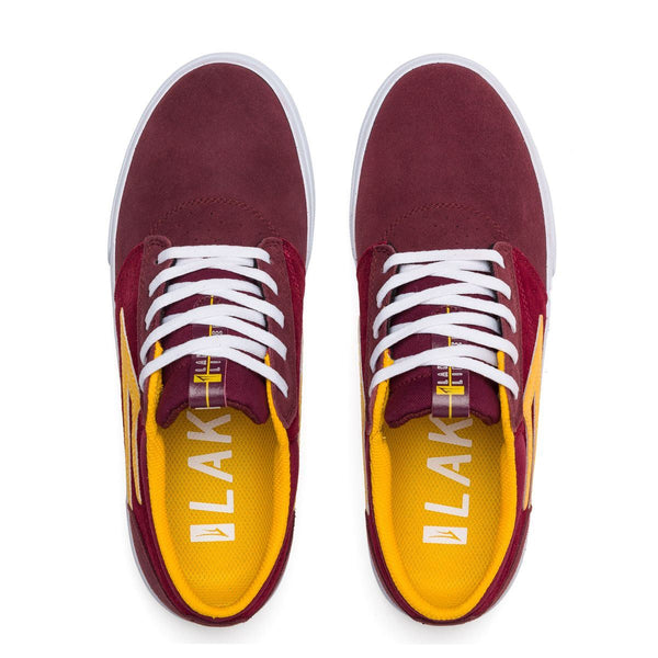 Lakai Griffin Skate Shoes - Burgundy/Cardinal - Skatewarehouse.co.uk