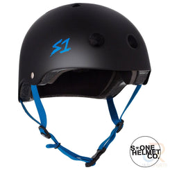 S1 Lifer Helmets - Black Matt inc Cyan Strap
