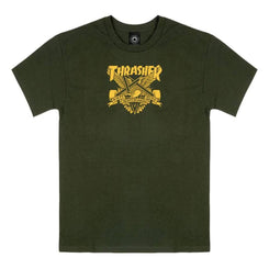 Thrasher X Antihero T-Shirt Eaglegram - Forest Green - Skatewarehouse.co.uk
