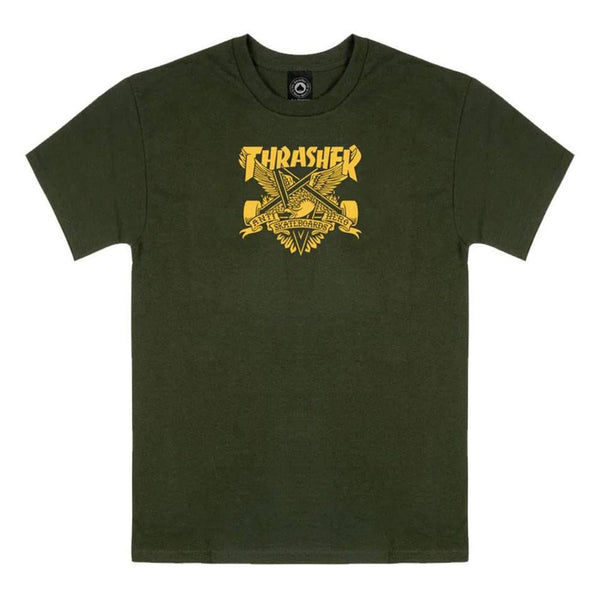Thrasher X Antihero T-Shirt Eaglegram Forest Green