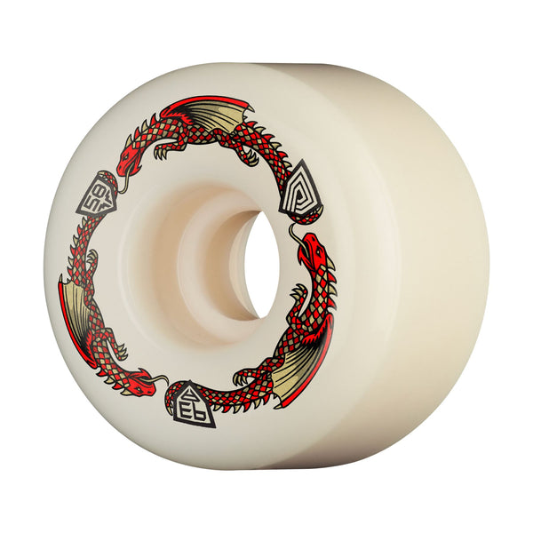Powell Peralta Dragons 93A - V7 Symmetrical Shape - Wide Ride Patch - 58mm x 38mm Skateboard Wheels