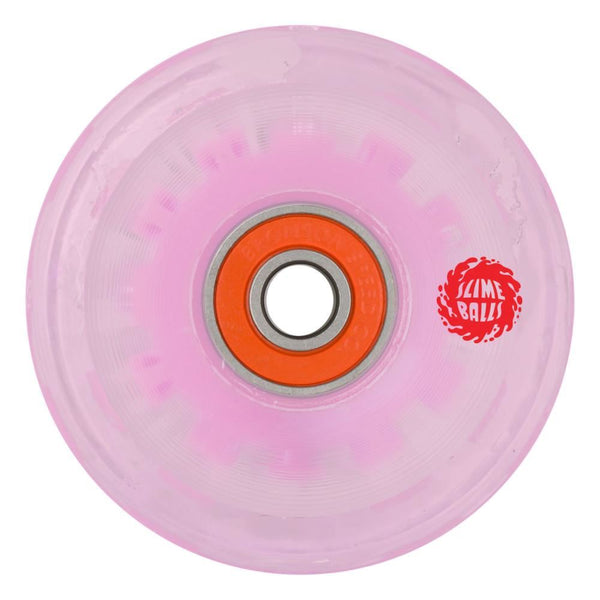 Slime Balls Skateboard Wheels Pink Eyes Light Ups OG Slime - Pink - Skatewarehouse.co.uk
