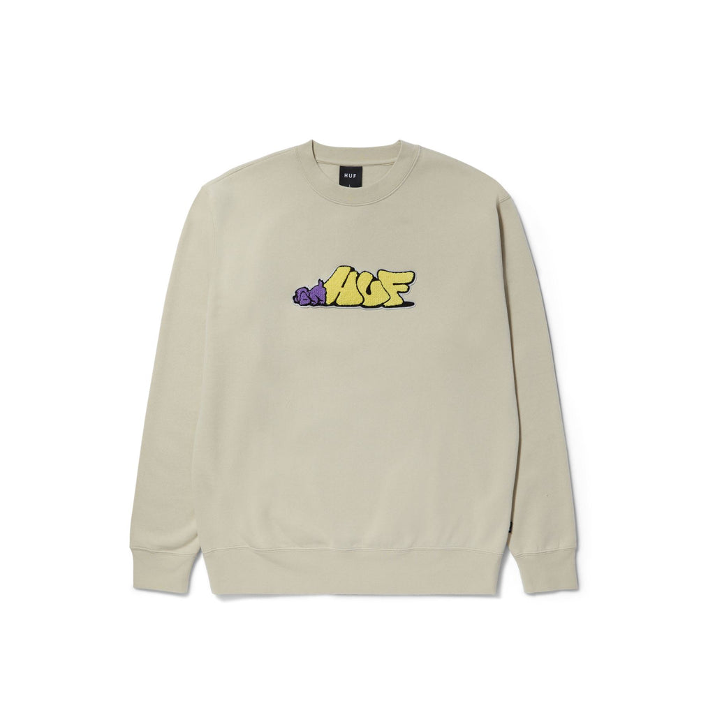 HUF Dog Sense Crewneck (Stone)