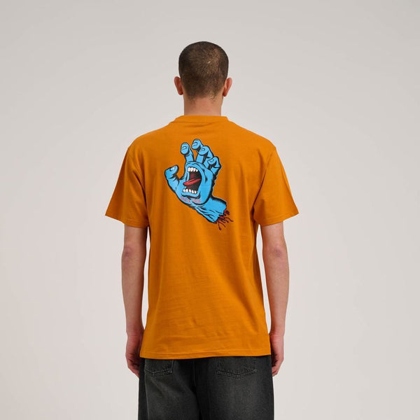 Santa Cruz T-Shirt Screaming Hand Chest T-Shirt - Amber - Skatewarehouse.co.uk