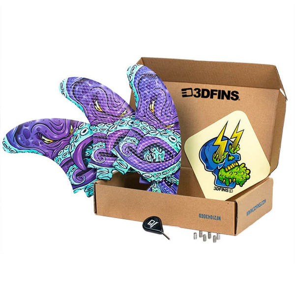 3D Fins - All Rounder Thruster - Medium - Kracken (FCS1 / FCS2 / Futures)
