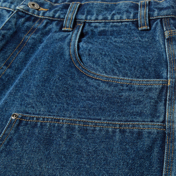 HUF Classic H Double Knee Denim Short (Stone Wash Indigo)