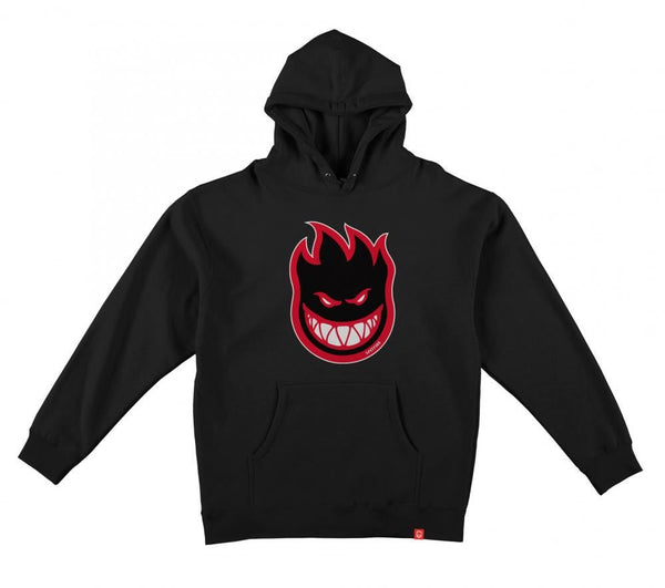 Spitfire Hoody Bighead Fill - Black / Black / Red / White Print - Skatewarehouse.co.uk