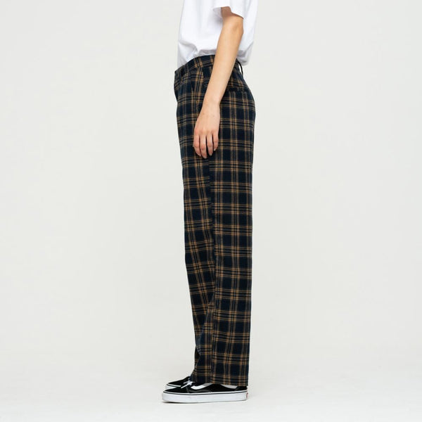 Santa Cruz Womens Pant Nolan Slouch Pant - Navy Check - Skatewarehouse.co.uk