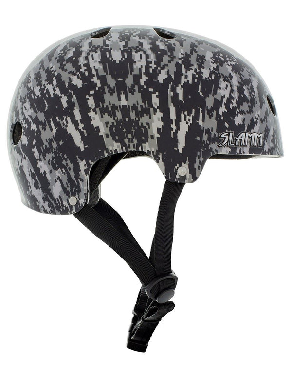 Slamm Logo Helmet - Grey Camo