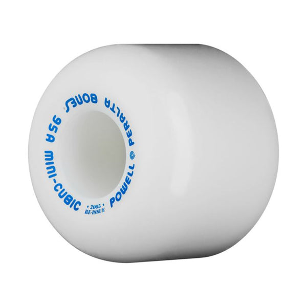 Powell Peralta Mini-Cubic Skateboard Wheels 95a White - Skatewarehouse.co.uk