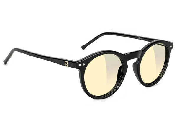 Glassy Eyewear Timtim Premium Gaming Glasses Matte Black / Yellow - Skatewarehouse.co.uk