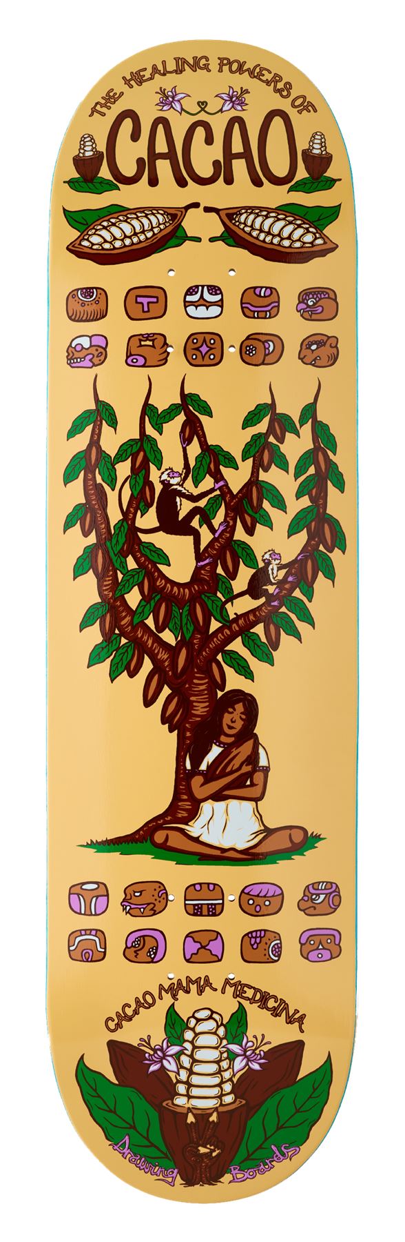 Drawing Boards Healing Series - Cacao Skateboard Deck - 8.5