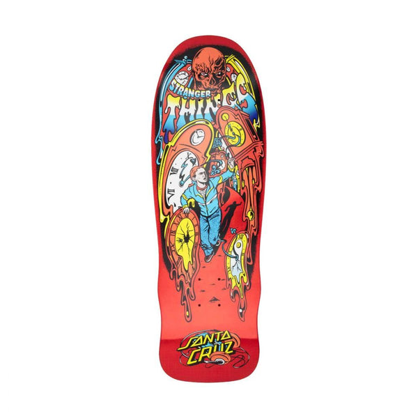 Santa Cruz ST Stranger Things Melting Clock Skateboard Deck - 9.7