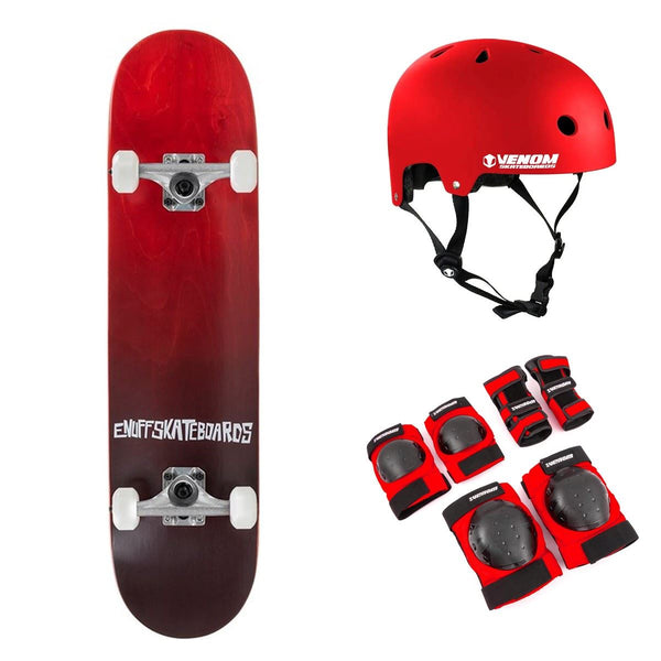 Enuff Fade Red Complete Skateboard Bundle