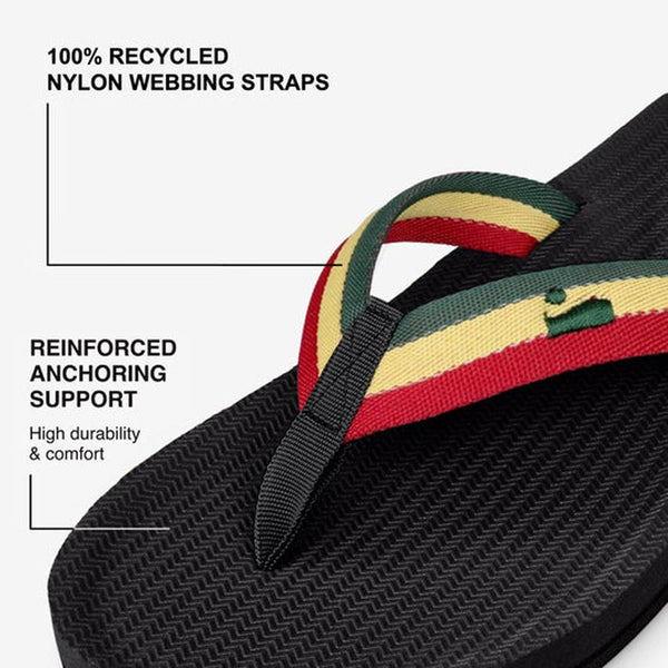 Indosole - Mens Flip Flops - Easy Living - Reggae Shoes
