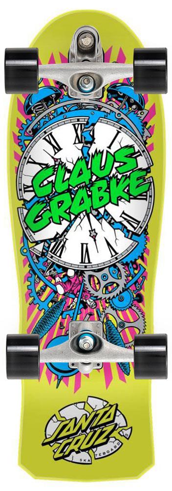 Santa Cruz Reissue Grabke Exploding Clock x Carver Custom Surf Skate Skateboard C7 - 10.04