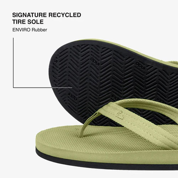 Indosole - Womens Flip Flops - Easy Living - Matcha Shoes
