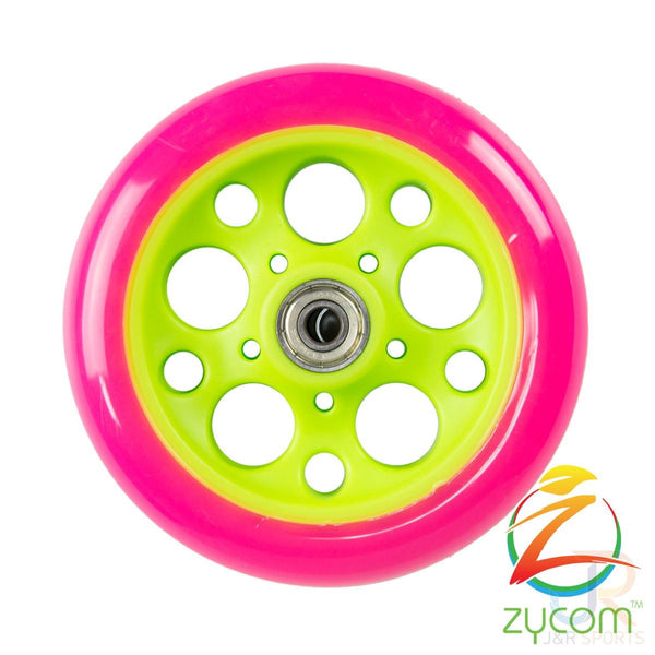 Zycom - 125mm Front - Pink / Lime Scooter Wheels