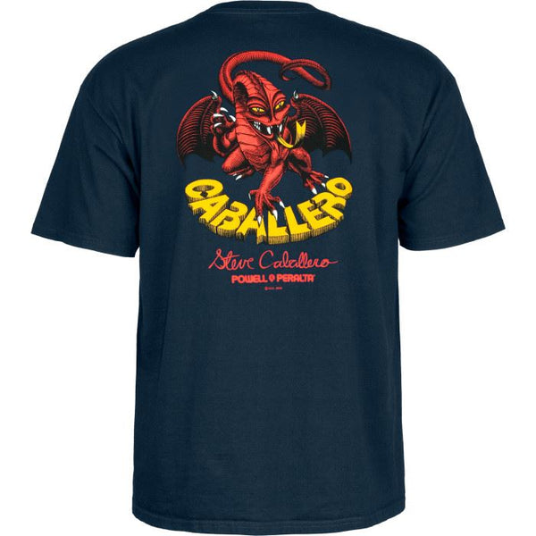 Powell Peralta Steve Caballero Classic Dragon II Tee Navy