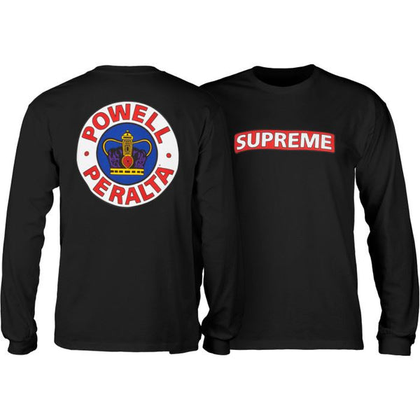 Powell-Peralta™ Supreme Longsleeve Tee Black - Skatewarehouse.co.uk