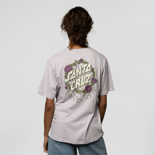 Santa Cruz Womens T-Shirt Entangled - Pale Lavender - Skatewarehouse.co.uk