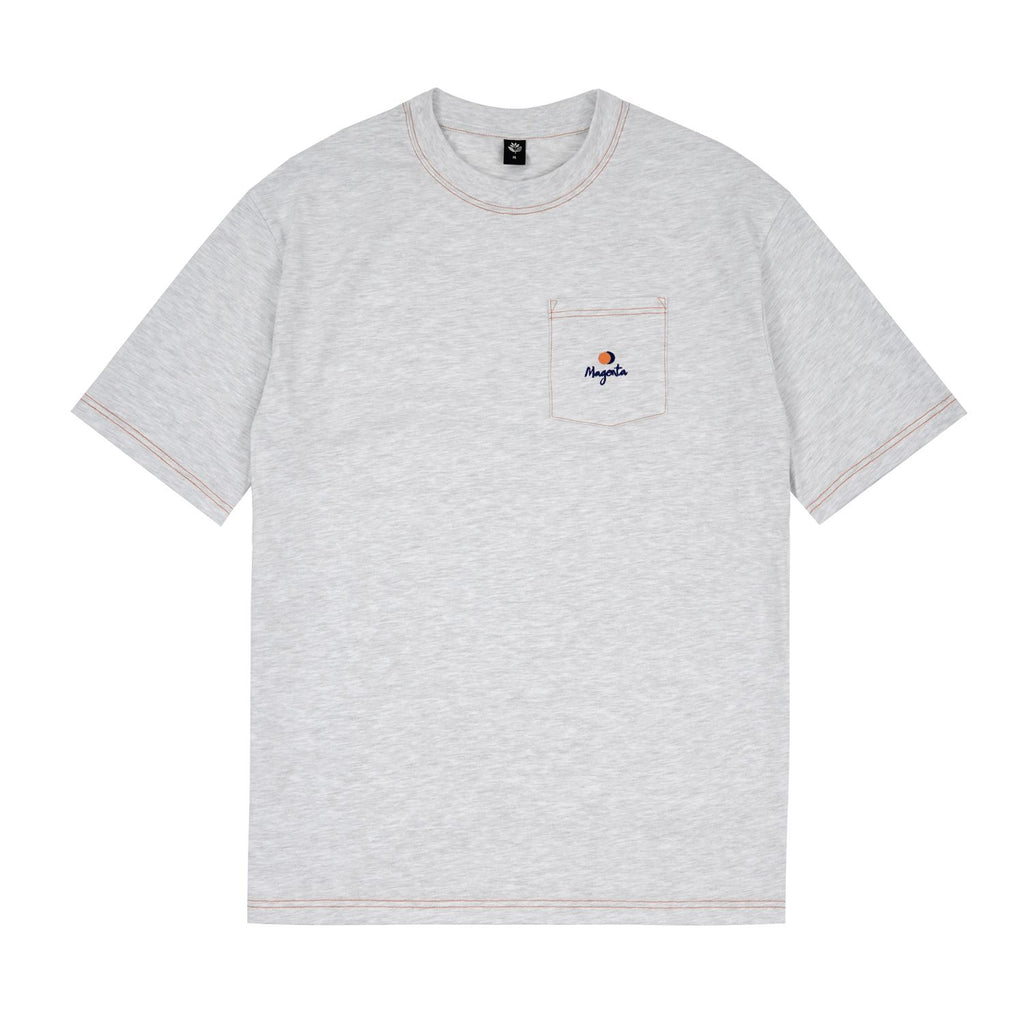 Magenta Vision Pocket Tee Ash - Skatewarehouse.co.uk