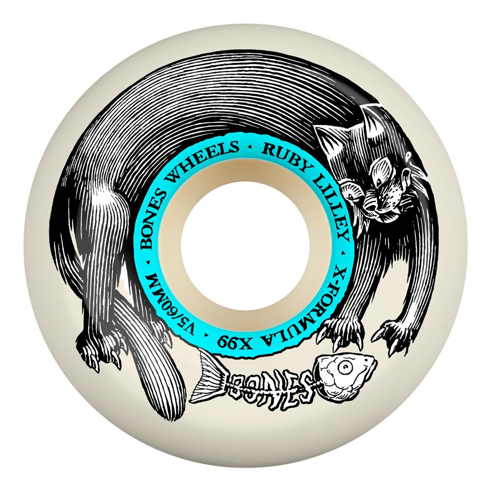 BONES X-Formula Ruby Lilley 'Cat' V5 Sidecuts 99a Skateboard Wheels - 60mm