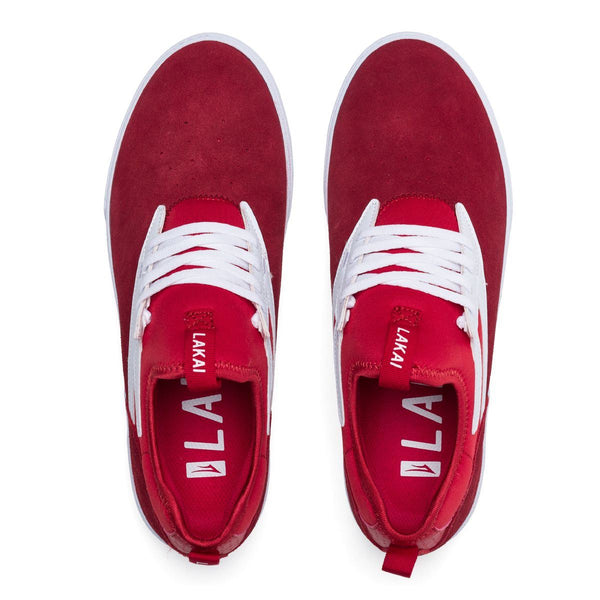 Lakai Dover Red Suede Skate Shoes - Skatewarehouse.co.uk