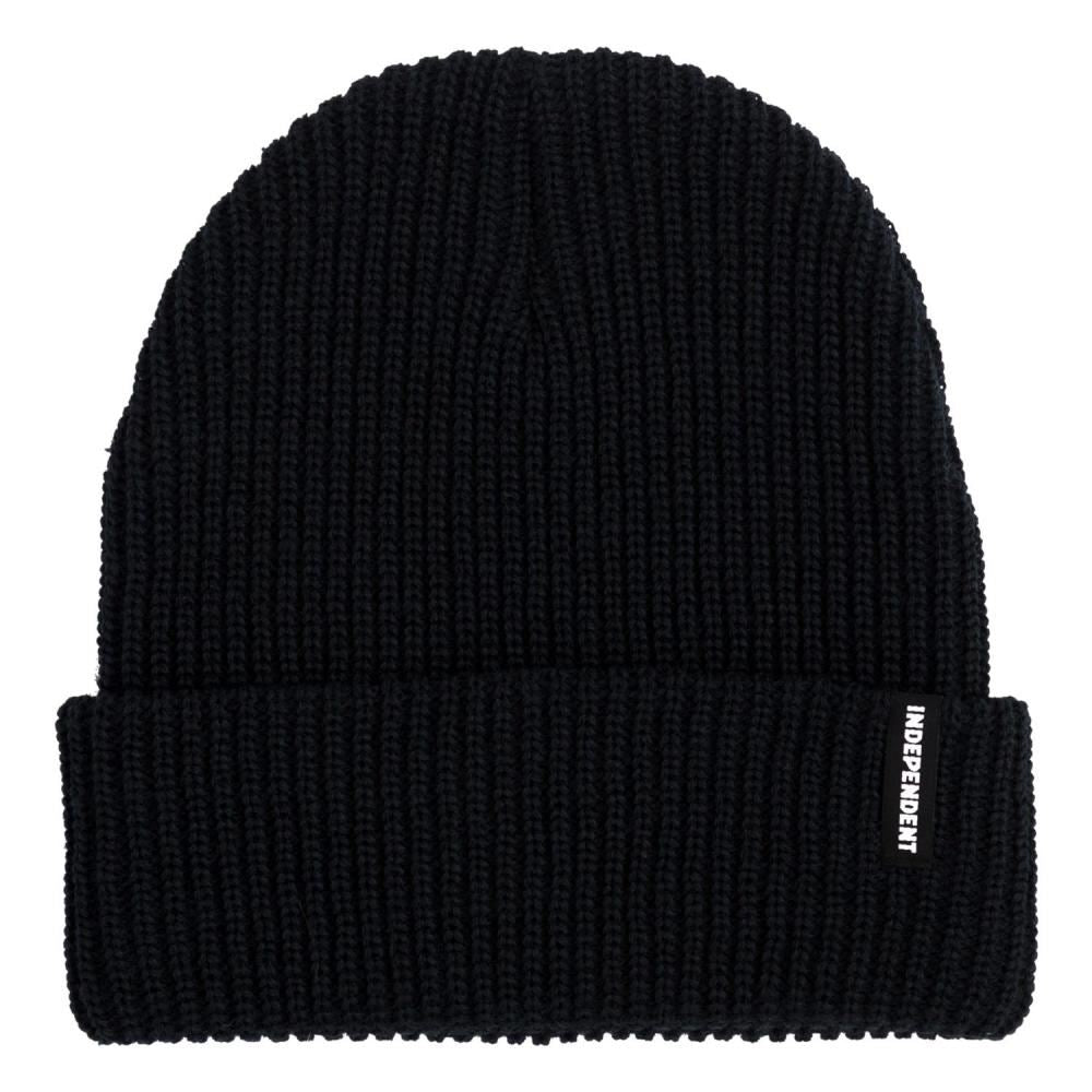 Independent Beanie Baseline Black - O/S - Skatewarehouse.co.uk