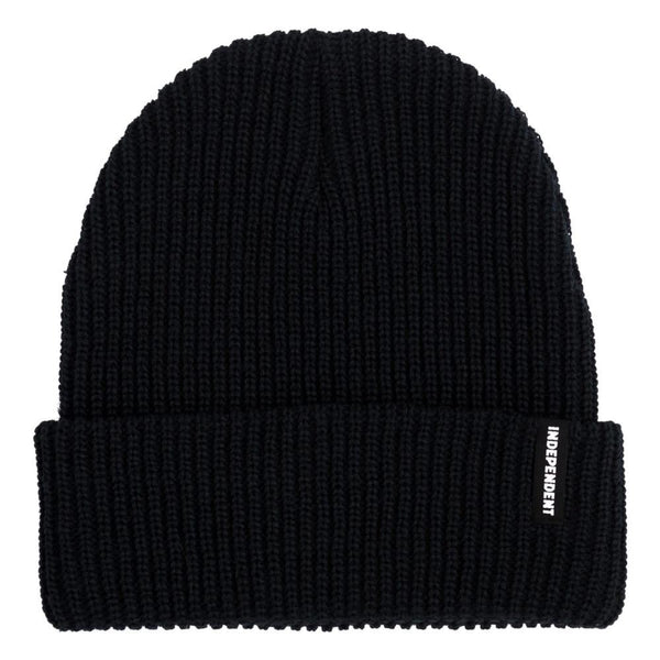 Independent Beanie Baseline Black - O/S - Skatewarehouse.co.uk
