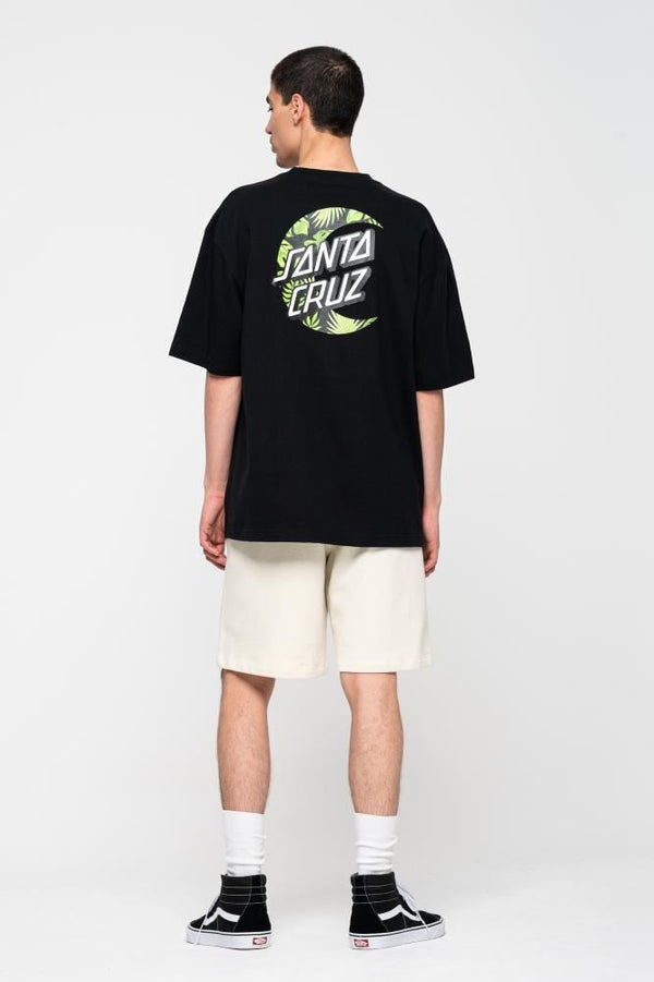 Santa Cruz T-Shirt Cabana Moon Dot T-Shirt - Black - Skatewarehouse.co.uk