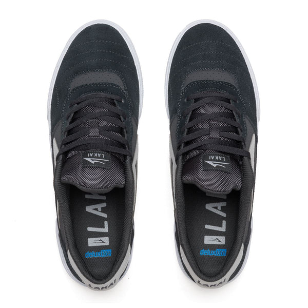 Lakai Cambridge Skate Shoes - Charcoal / White - Skatewarehouse.co.uk