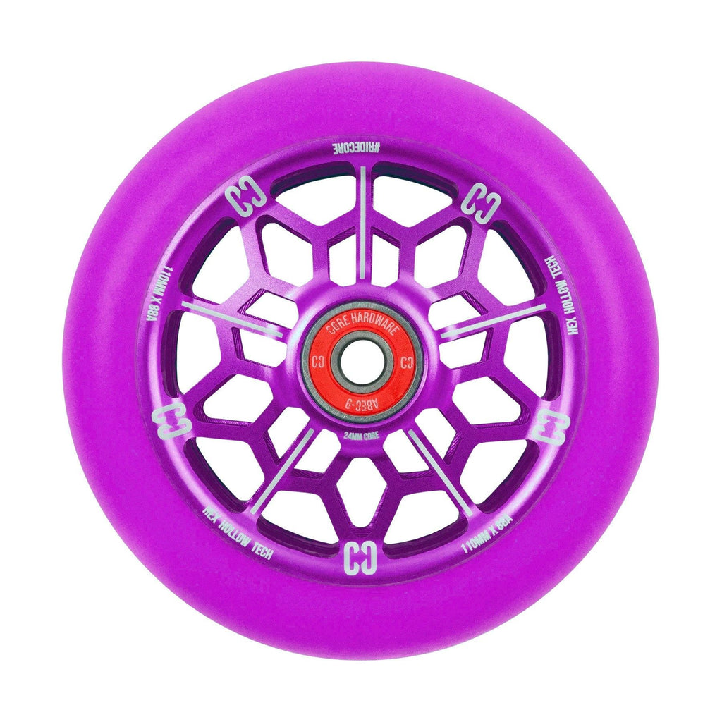 CORE Hex Hollow 110mm Stunt Scooter Wheel – Purple